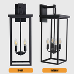 Monarch Large Outdoor Wall Light – Modern Black Exterior Lantern Fixture