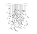 Multicolor Crystal Maple Leaf Chandelier
