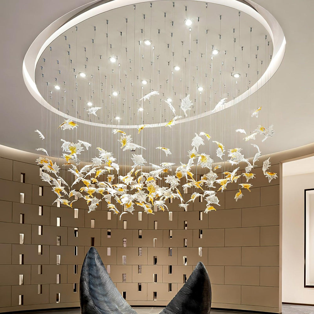 Multicolor Crystal Maple Leaf Chandelier