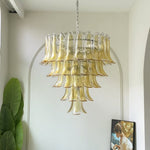Amber Glass Petals Chandelier