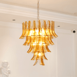 Glass Amber Lily Chandelier
