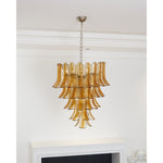 Glass Amber Lily Chandelier