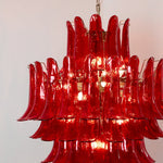 Glass Crimson Cascade Chandelier