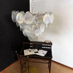 Glass Disc Iridescent Chandelier