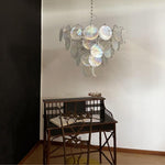 Glass Disc Iridescent Chandelier