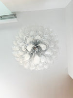 White Glass Petals Chandelier