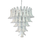 White Glass Petals Chandelier