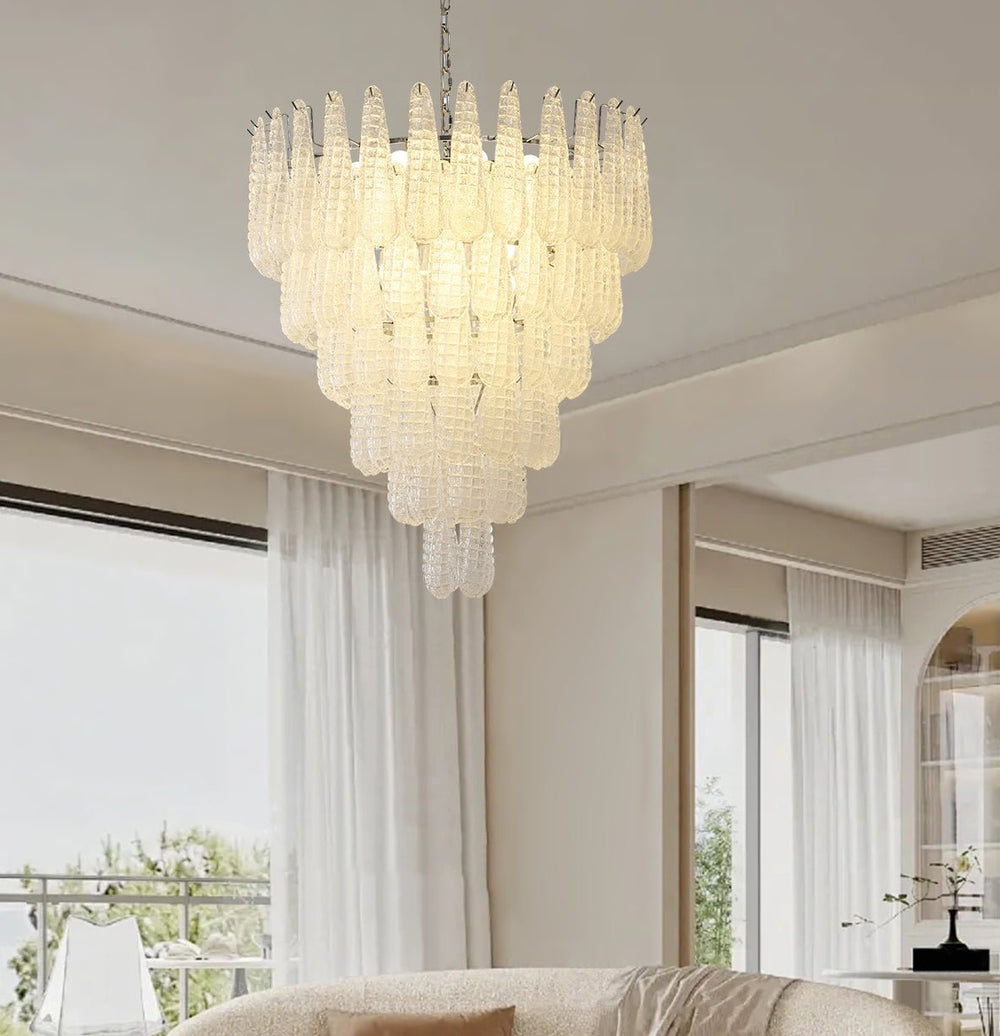 Glass Pinecone Chandelier