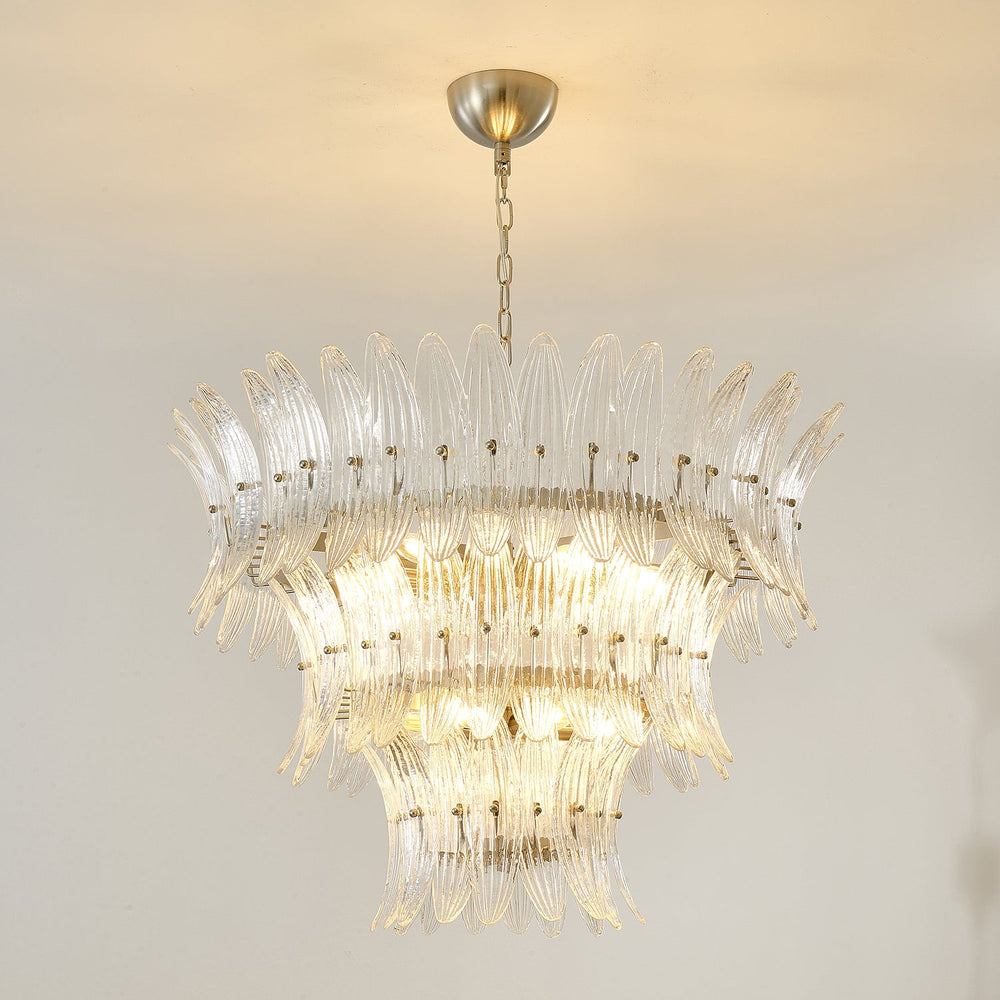 Glass Palmette Chandelier