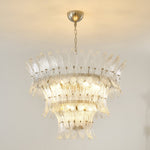 Glass Palmette Chandelier