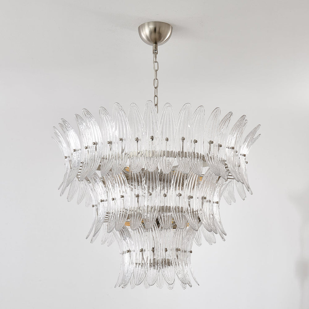 Glass Palmette Chandelier