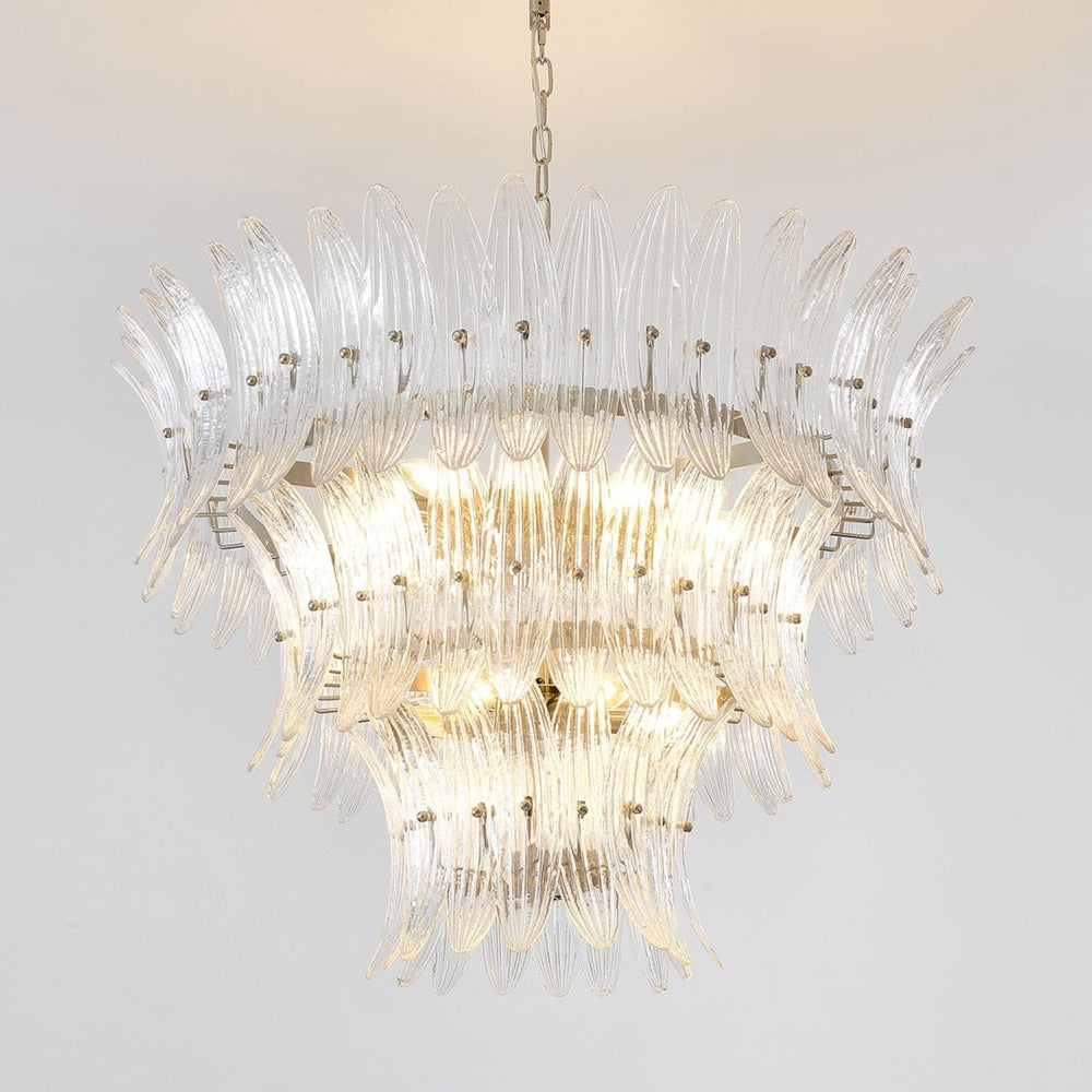 Glass Palmette Chandelier