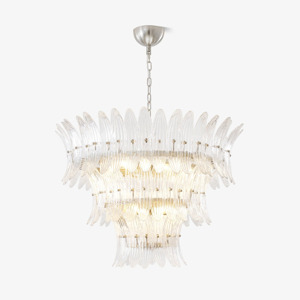 Glass Palmette Chandelier