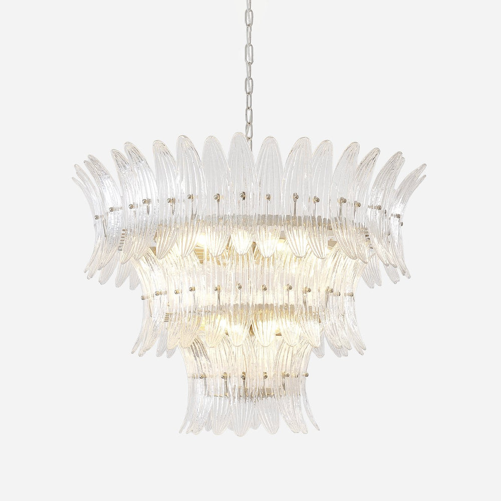 Glass Palmette Chandelier