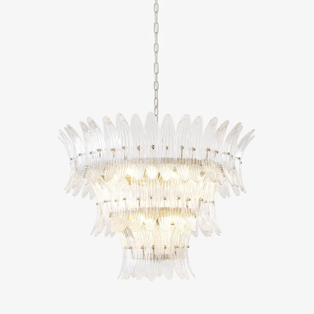 Glass Palmette Chandelier