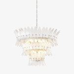 Glass Palmette Chandelier