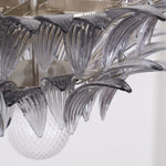 Glass Palmette Transparent Chandelier