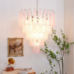 Pink Glass Dewdrop Chandelier