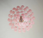 Pink Glass Dewdrop Chandelier