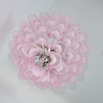 Pink Glass Petals Chandelier