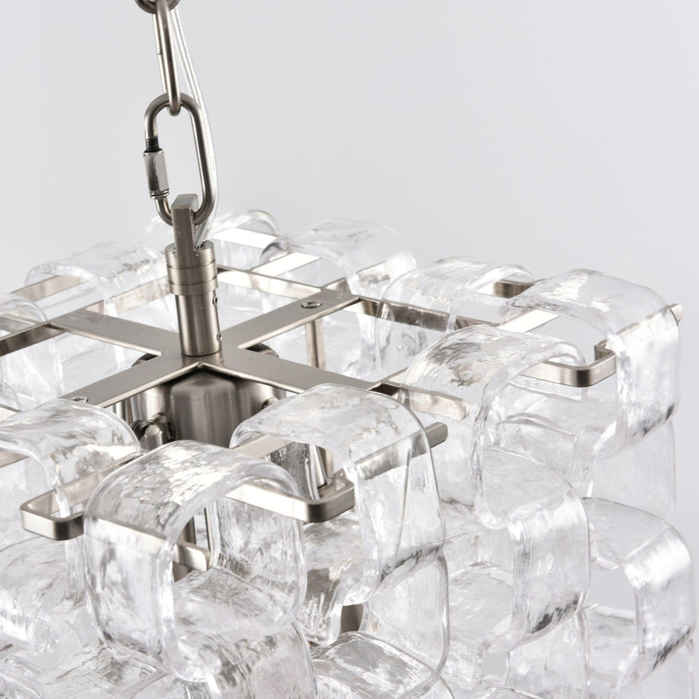 Glass Poliarte Interlocking Chandelier
