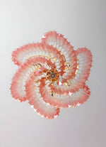 Glass Pink Prism Chandelier