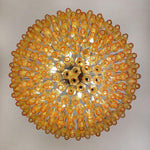 Rhombus Amber Glass Chandelier