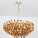 Rhombus Amber Glass Chandelier