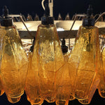 Rhombus Amber Glass Chandelier