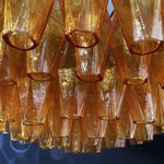Rhombus Amber Glass Chandelier