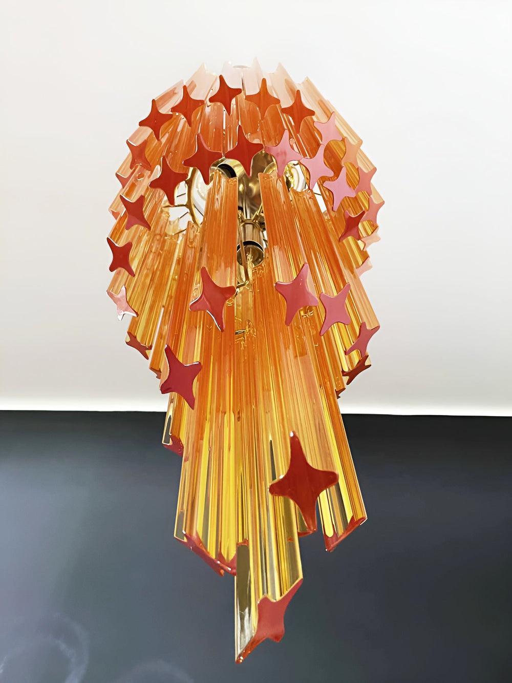 Spiral Prism Glass Chandelier