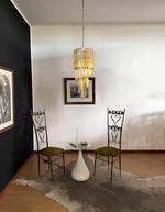 Spiral Prism Glass Chandelier
