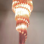 Spiral Prism Glass Chandelier