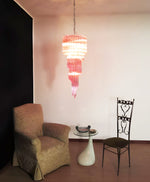 Spiral Prism Glass Chandelier