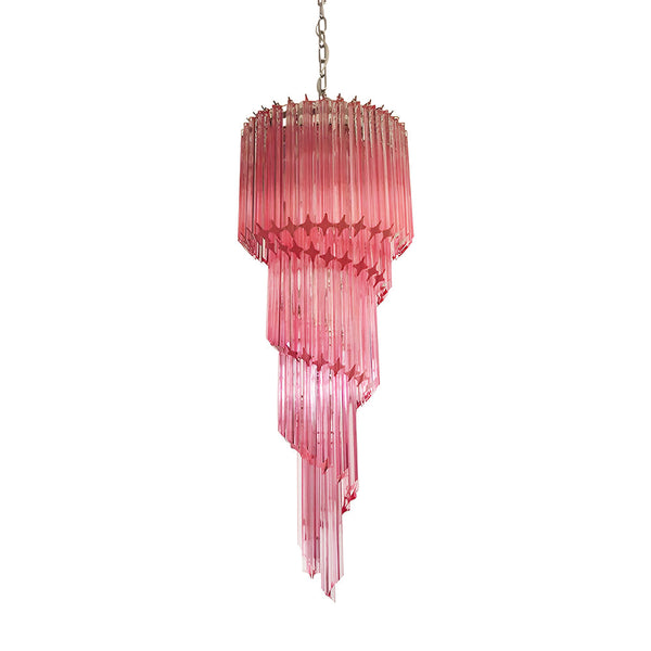Spiral Prism Glass Chandelier