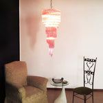 Spiral Prism Glass Chandelier