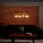 Nautical Industrial Wooden Chandelier – Reclaimed Beam Look