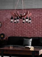 Nautical Industrial Wooden Chandelier – Reclaimed Beam Look