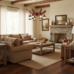 Nautical Industrial Wooden Chandelier – Reclaimed Beam Look