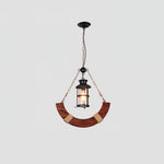 Nautical Industrial Wooden Chandelier – Reclaimed Beam Look