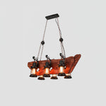 Nautical Industrial Wooden Chandelier – Reclaimed Beam Look