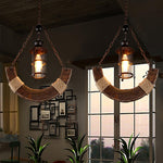 Nautical Industrial Wooden Chandelier – Reclaimed Beam Look