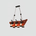 Nautical Industrial Wooden Chandelier – Reclaimed Beam Look