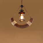 Nautical Industrial Wooden Chandelier – Reclaimed Beam Look