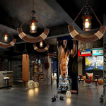 Nautical Industrial Wooden Chandelier – Reclaimed Beam Look