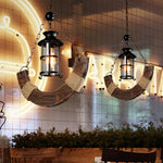 Nautical Industrial Wooden Chandelier – Reclaimed Beam Look