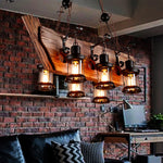 Nautical Industrial Wooden Chandelier – Reclaimed Beam Look