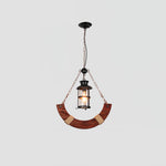 Nautical Industrial Wooden Chandelier – Reclaimed Beam Look