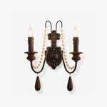 Newel Turned Wood Candle Sconce
