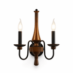 Newel Turned Wood Candle Sconce